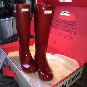 NWT! Hunter Original Tall high gloss boots